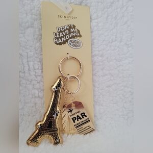 Skinnydip Gold Eiffel Tower Bag Charm